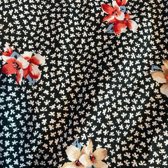 Levi Strauss Vintage Button Up Large Black White Floral Made in USA Cottagecore - Picture 12 of 13